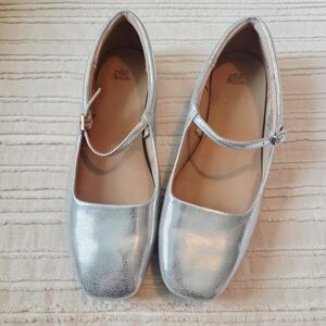 Silver Women Mary Jane Shoes